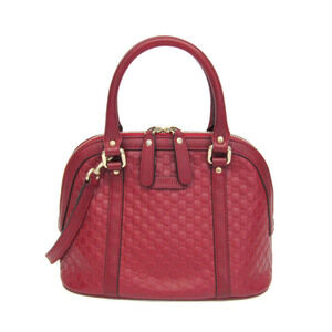 GUCCI Authentic Red Leather Shoulder Bag